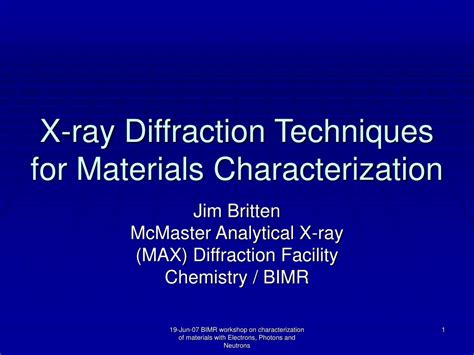 Materials Characterization using X-Ray Diffraction - wintechmobiles.com