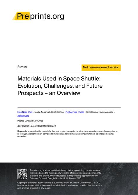 Materials used in space shuttle: Evolution, challenges, and future ... - wintechmobiles.com