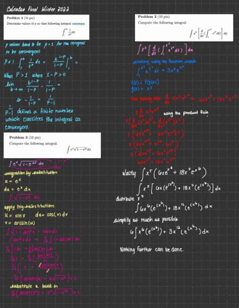 MATH 009B Final calculus Final Winter22 OneClass
