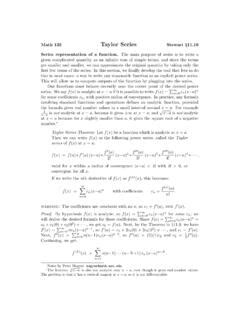 Math 133 Taylor Series - Michigan State University - wintechmobiles.com