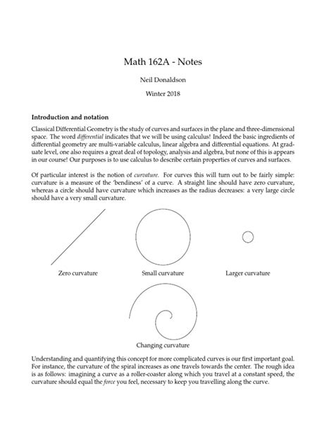 Math 162A - Introduction to Differential Geometry - wintechmobiles.com