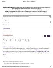 MATH 181 - Calculus I - Acalog ACMS™ - University of Nevada, …