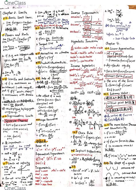 MATH 20A Final Math 20A Final exam Cheat sheet OneClass