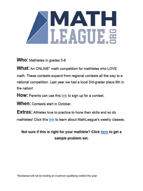 Math League - wintechmobiles.com