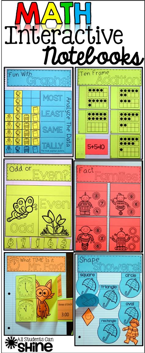 MATH interactive notebooks! This set of math journal pages has everything you need to keep notes