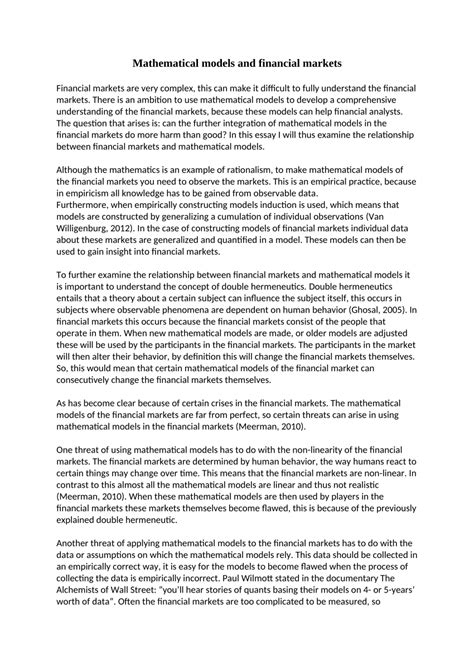 Mathematical Models of Financial Markets - Springer - wintechmobiles.com