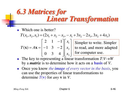 Matrices of Linear Transformations - wintechmobiles.com