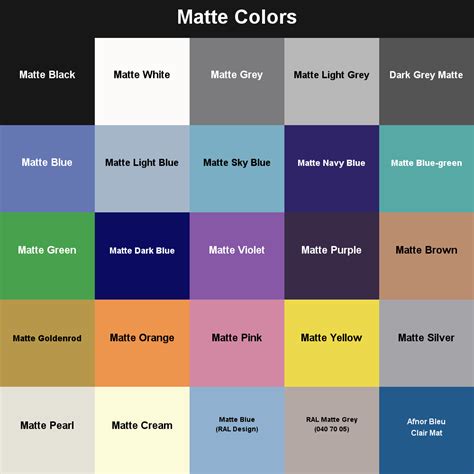 Matte Color Palettes - Coolors - muktibox.com