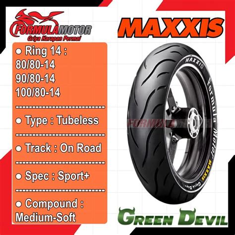 Maxxis Green Devil MA-G1 Ring 14 Tubeless All Size (Profil Donat) Ban ... - raincitystudios.com