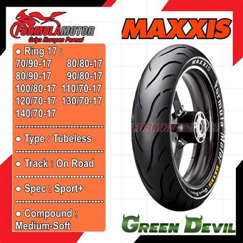 Maxxis Green Devil MA-G1 Ring 17 Tubeless All Size (Profil - raincitystudios.com