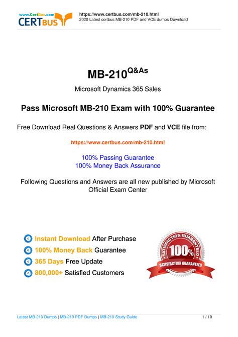 MB-210 PDF Demo