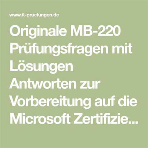 MB-220 Deutsche Prüfungsfragen
