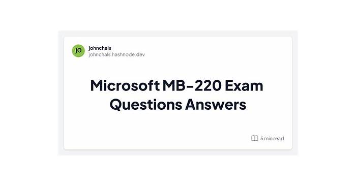 MB-220 Valid Exam Discount