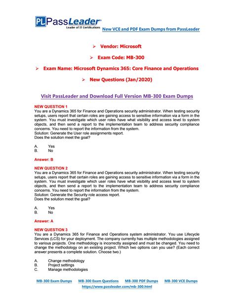 MB-300 PDF Testsoftware