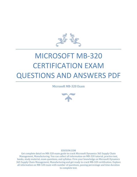 MB-320 Exam