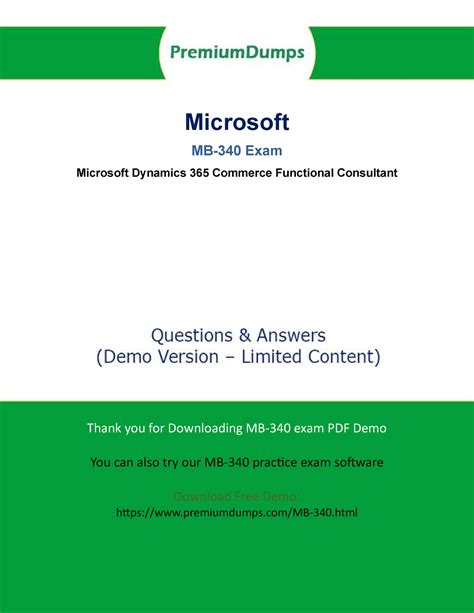 MB-340 PDF Demo