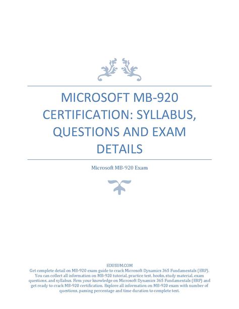 MB-920 Exam Paper Pdf