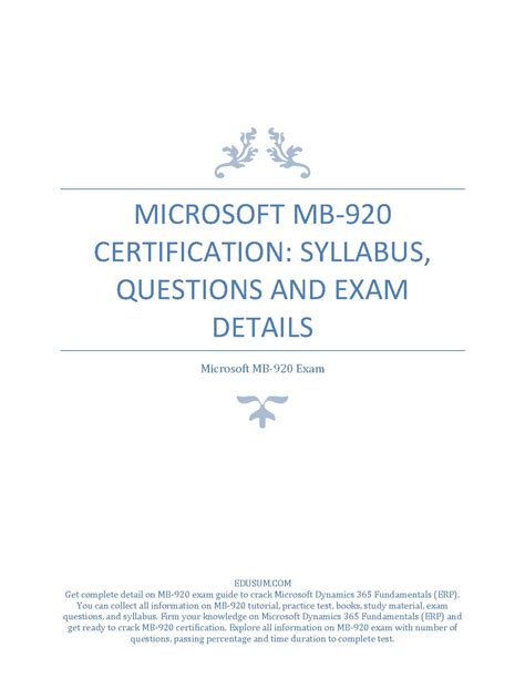 MB-920 Examengine