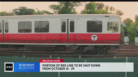 MBTA to close part of Red Line for 16 days in October