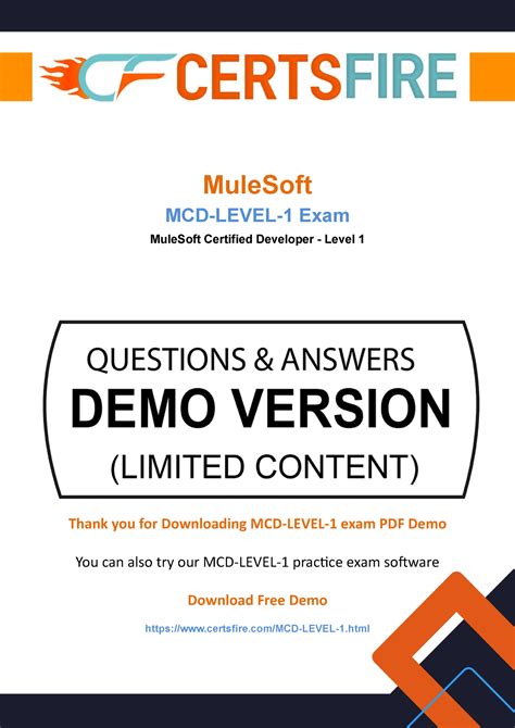 MCD-Level-1 PDF Demo