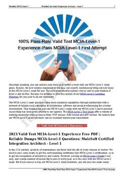 MCIA-Level-1 Valid Exam Registration