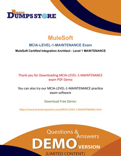 MCIA-Level-1-Maintenance PDF Demo