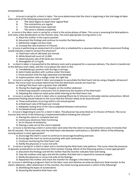 MCN Exam #4 Flashcards Quizlet