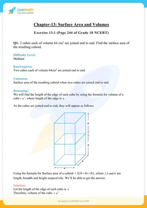 MCQ Questions for Class 10 Maths Chapter 13 Surface Areas …