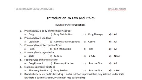 MCQ on Legal Ethics