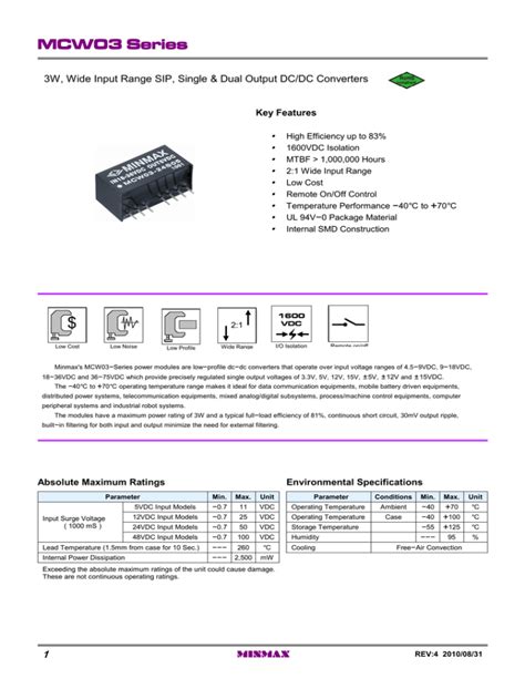 MCW03 SERIES - datasheet.octopart.com