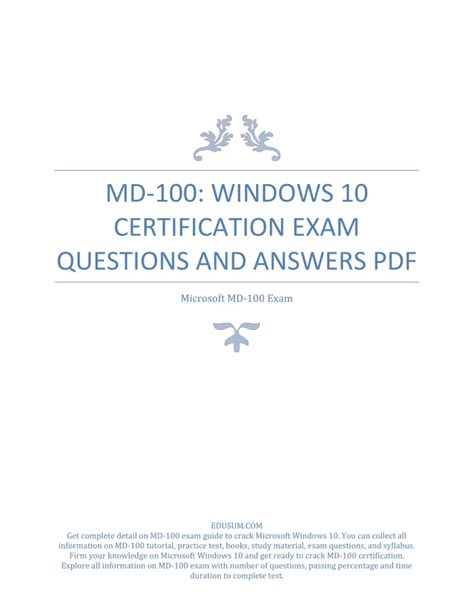 MD-100 Exam Fragen