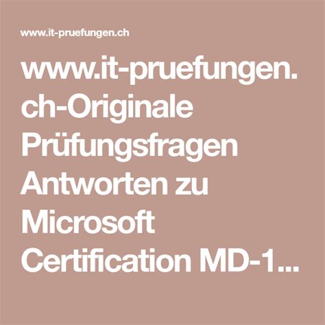 MD-100-Deutsch Zertifizierungsfragen