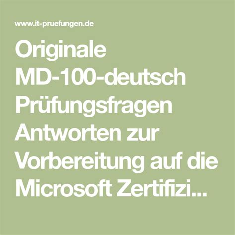 MD-102 Deutsch Prüfungsfragen