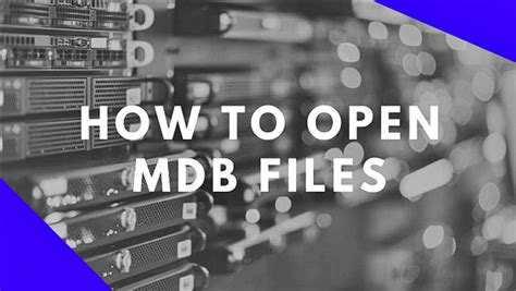 MDB File What It Is and How to Open One 