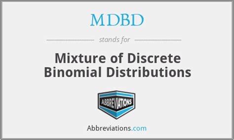 MDBD - What does MDBD stand for? The Free Dictionary