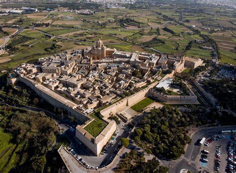 Mdina Malta Medieval City Walls Aerial - wintechmobiles.com