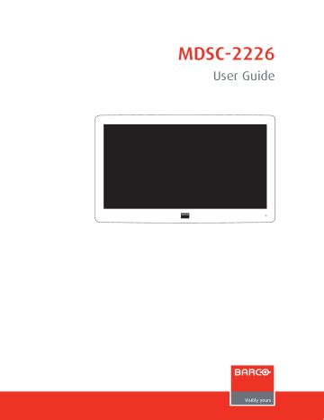 MDSC-2226 - Manuals & documentation - Barco