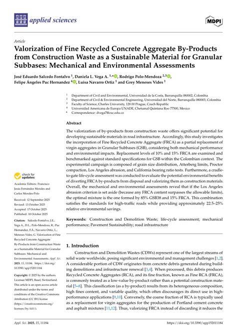 Mechanical and Environmental Suitability of Recycled Concrete Aggregate ... - raincitystudios.com