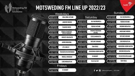 MEDIA STATEMENT MOTSWEDING FM RELEASES 2024/23 LINE-UP