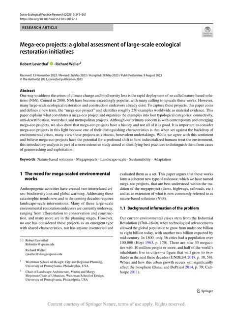 Mega-eco projects: a global assessment of large-scale ecological ... - raincitystudios.com