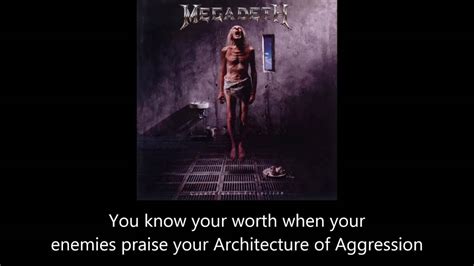 MEGADETH - ARCHITECTURE OF AGGRESSION LYRICS - SongLyrics.com