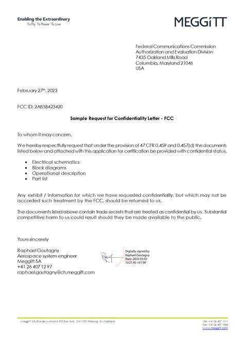 Meggitt Letter - Meggitt Defense Systems - raincitystudios.com