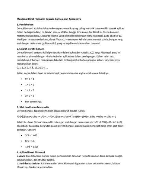 Memahami Deret Fibonacci dan Aplikasinya - wintechmobiles.com