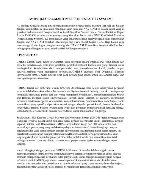 Memahami GMDSS dalam Navigasi Maritim | PDF - Scribd - raincitystudios.com