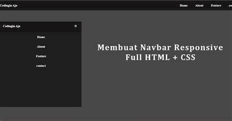 Membuat Navbar Responsive dengan HTML dan CSS - coolestguyplanet.net
