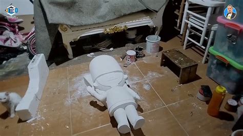 Membuat patung styrofoam 2D | bagian #2 | dekorasi - muktibox.com