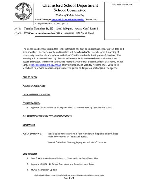 MEMORANDUM - townofchelmsford.us