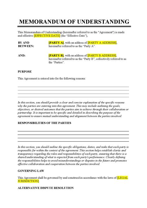 MEMORANDUM OF UNDERSTANDING (MOU)/ AGREEMENT