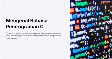 Mengenal Bahasa Pemrograman C - Himpunan Mahasiswa Matematika - wintechmobiles.com