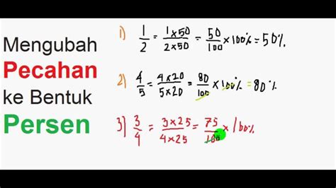 MENGUBAH PECAHAN MENJADI PERSEN #pecahan #persen #persentase - wintechmobiles.com